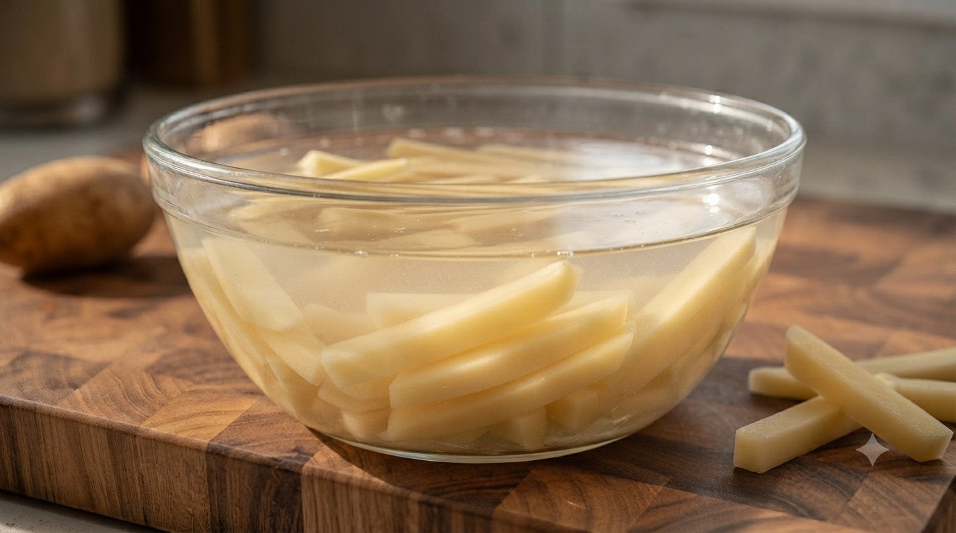Trozos de pollo y patatas marinándose con especias