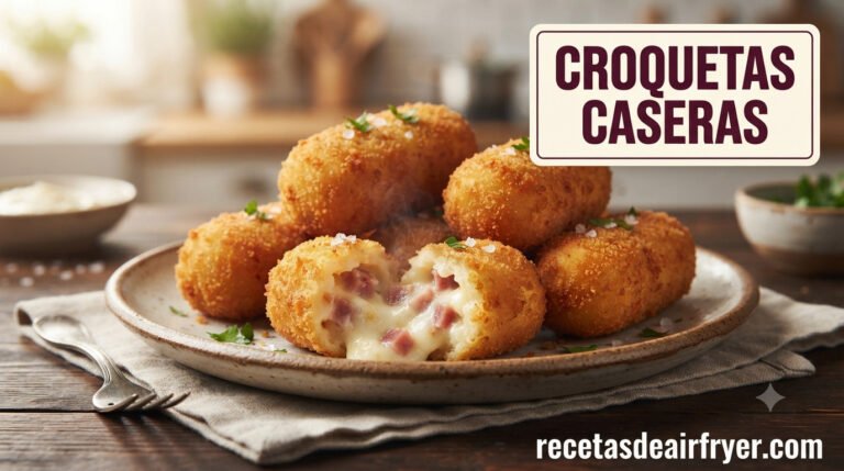 Croquetas caseras en freidora de aire: 2 trucos infalibles