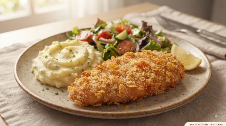Milanesas de pollo en freidora de aire: crujientes en 12 min