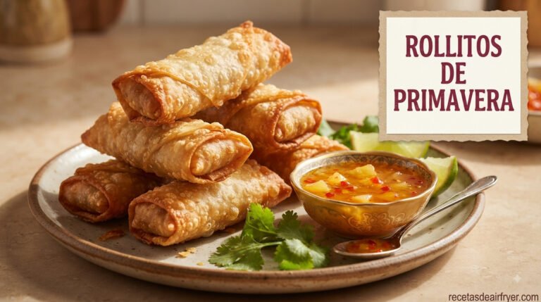 Rollitos de primavera en freidora de aire: crujientes de verdad