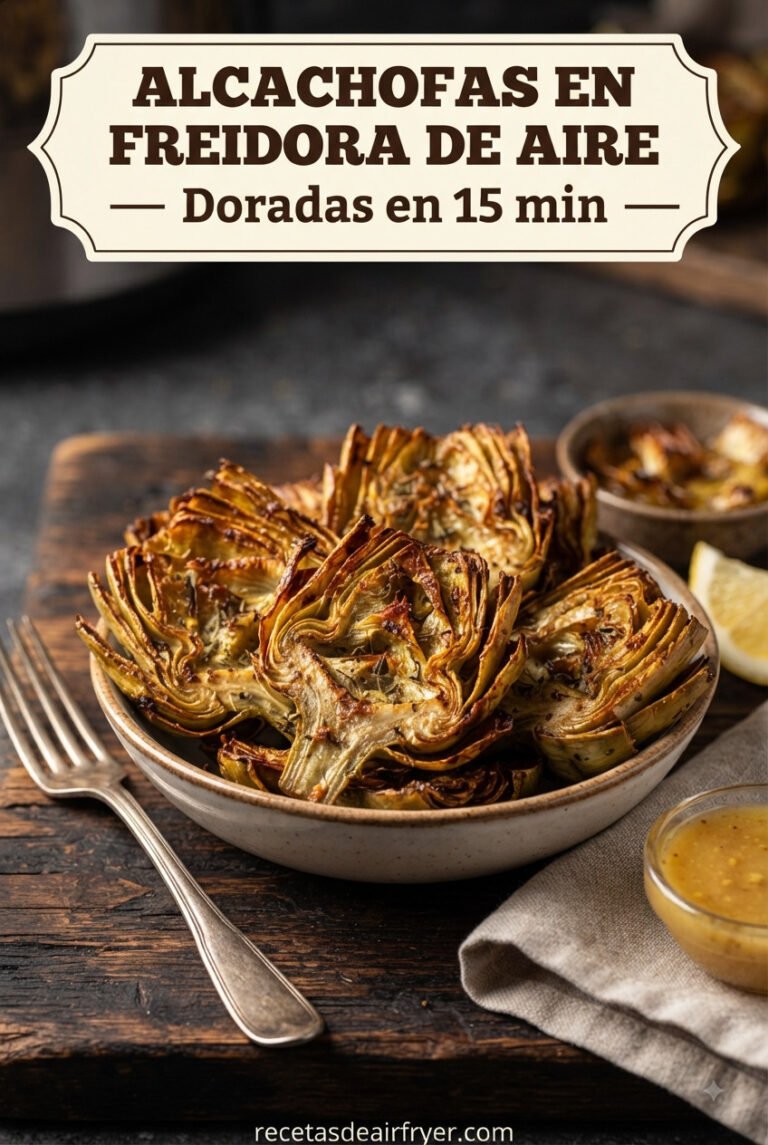 Alcachofas en freidora de aire: doradas en 15 minutos