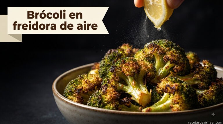 Brócoli en freidora de aire: dorado y crujiente en 10 minutos