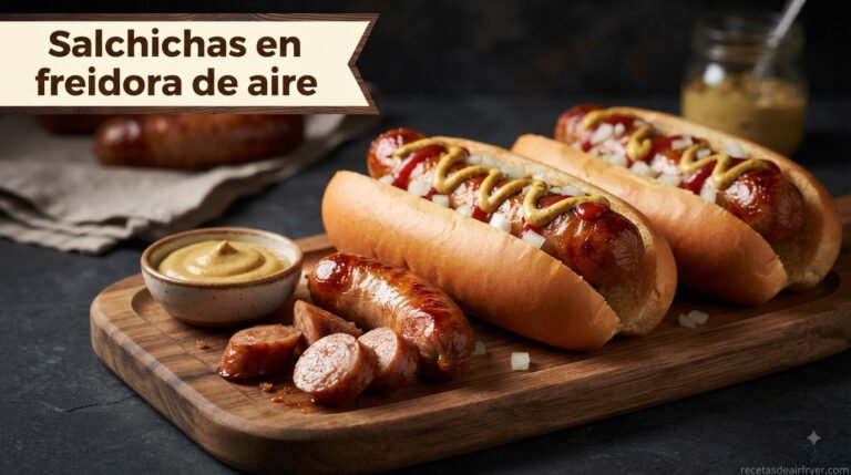 Salchichas en freidora de aire: doradas en 15 minutos
