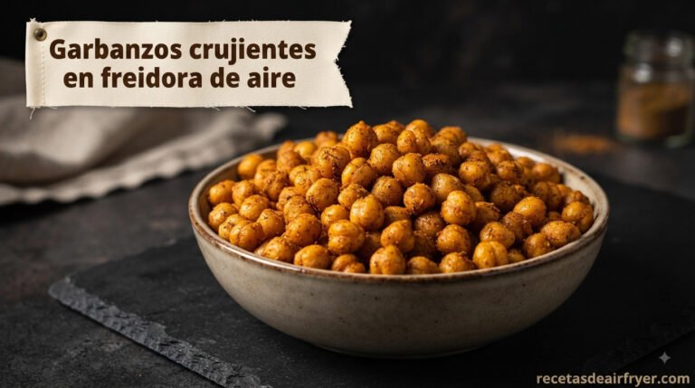Garbanzos crujientes en freidora de aire en 20 minutos