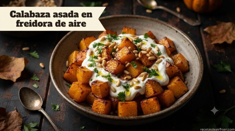 Calabaza asada en freidora de aire en 20 minutos