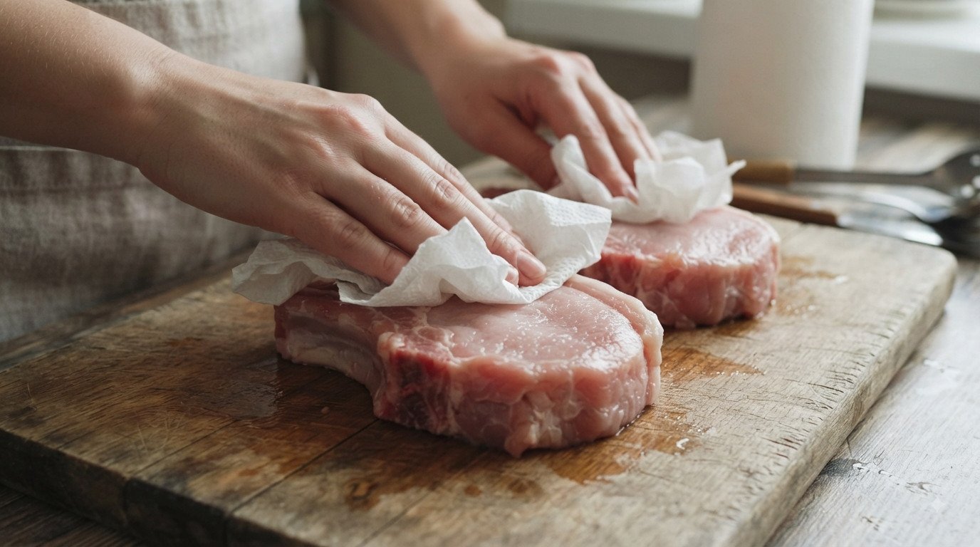 Ingredientes para preparar chuletas de cerdo en freidora de aire
