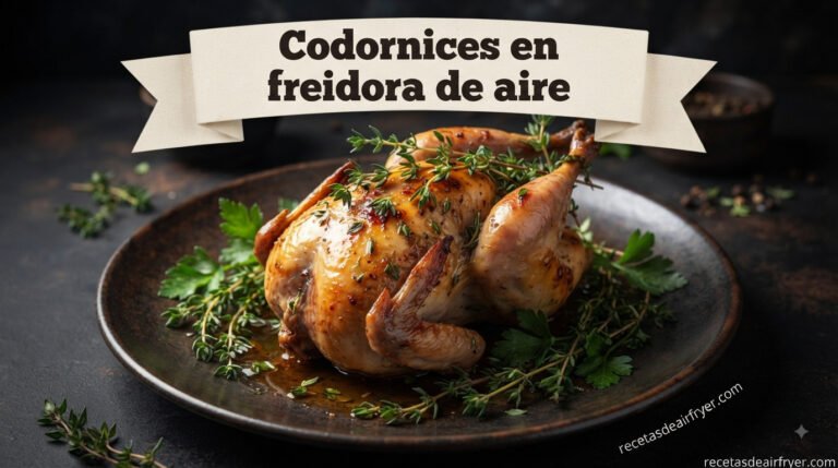 Codornices en freidora de aire, jugosas en 15 minutos