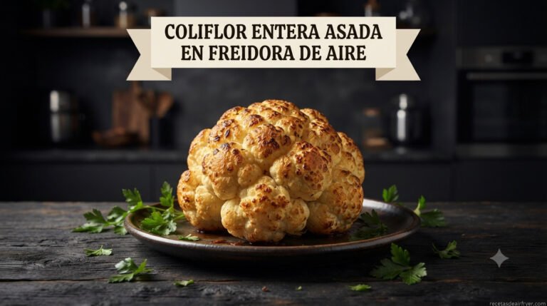 Coliflor Entera Asada en Freidora de Aire: Tierna en 35 Minutos