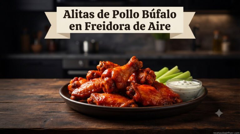Alitas de Pollo Búfalo en Freidora de Aire: Crujientes y Picantes en 25 Minutos