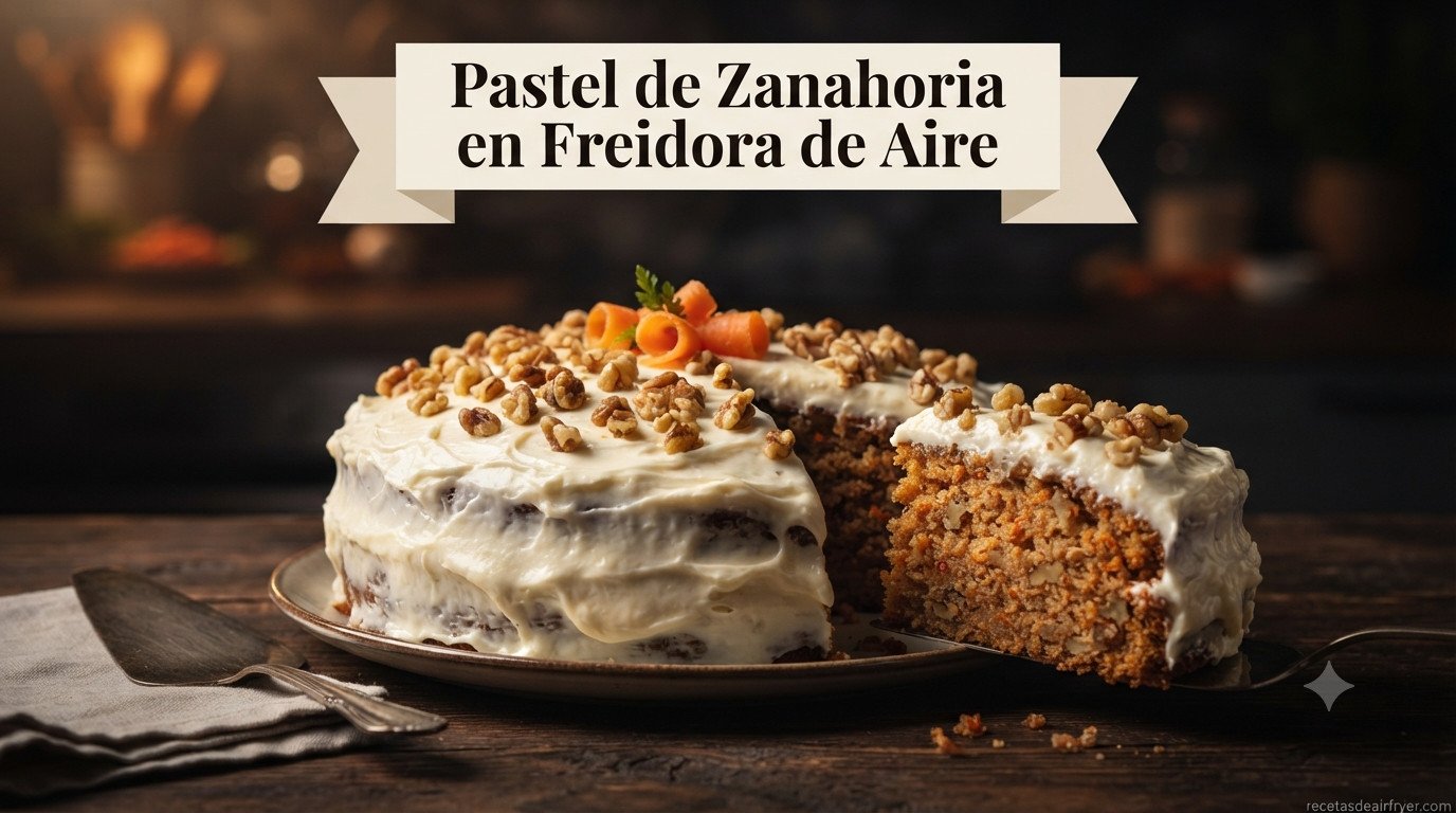 Pastel de Zanahoria en Freidora de Aire