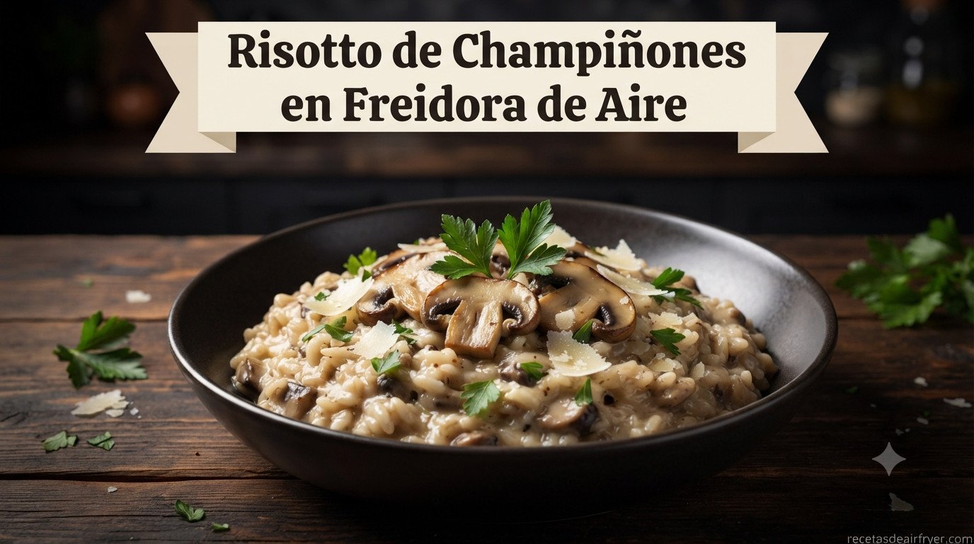 Risotto de Champiñones en Freidora de Aire