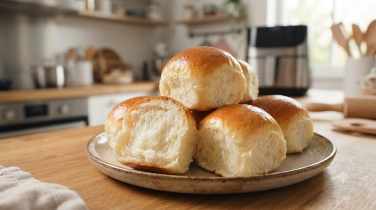 Pan de leche en freidora de aire: tierno y esponjoso