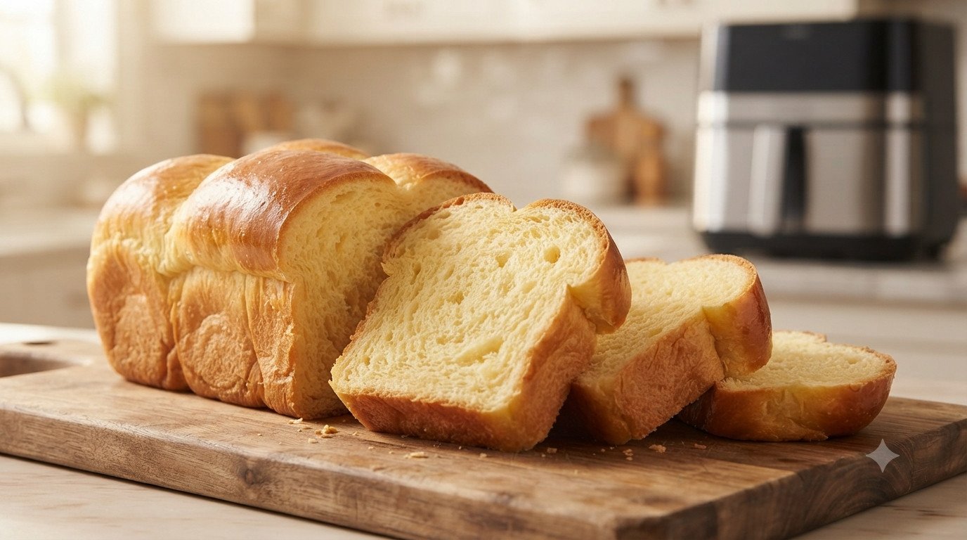 Interior del pan de leche casero mostrando una miga tierna y esponjosa