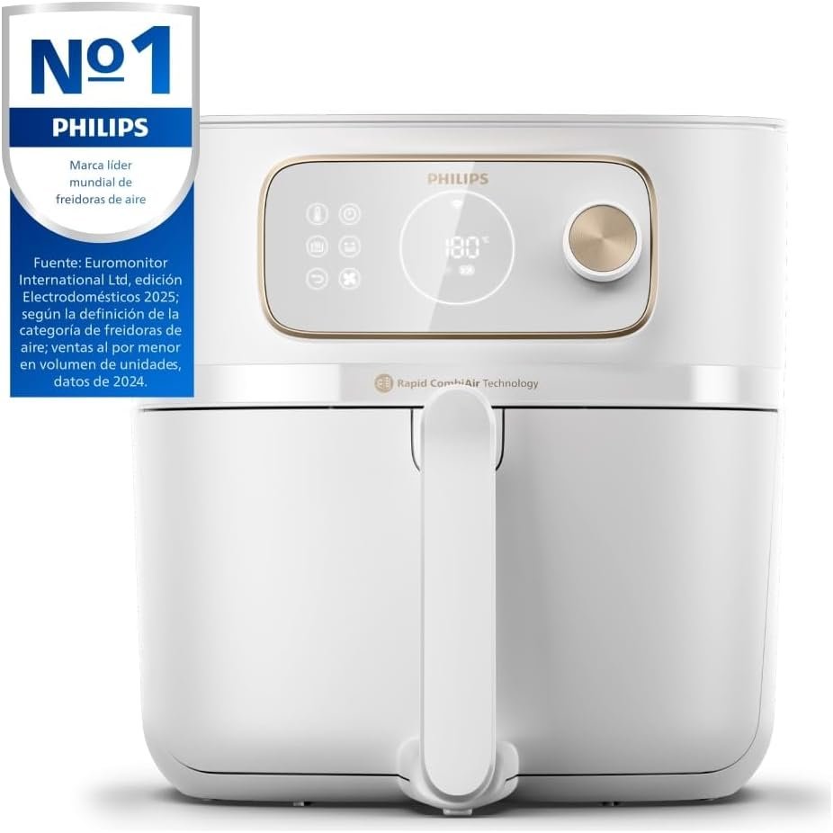 Sonda de temperatura de la Philips Airfryer Combi 7000 XXL insertada en una pieza de carne