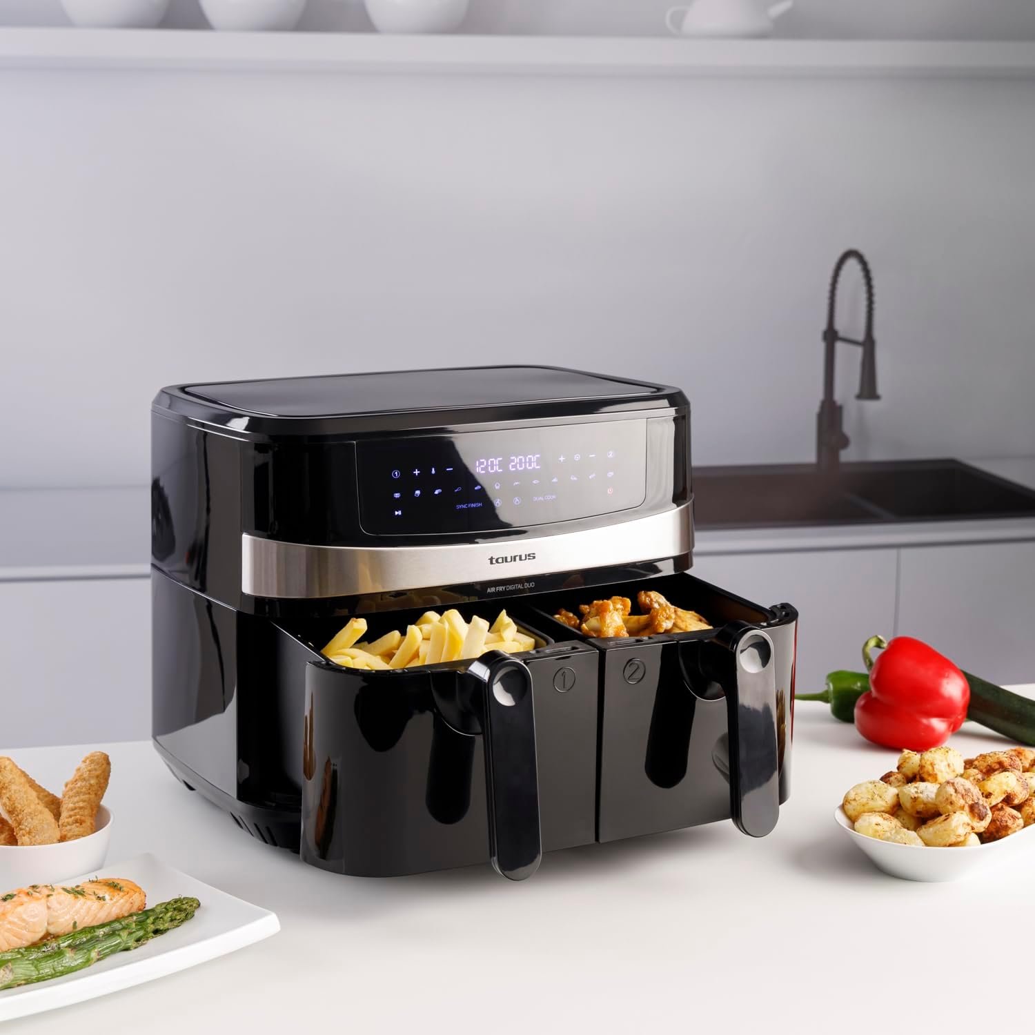 Pantalla táctil de la Taurus Air Fry Digital Duo