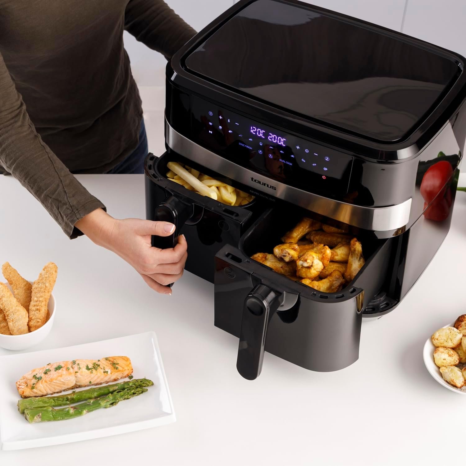 Cestas de 4,5 litros de la Taurus Air Fry Digital Duo