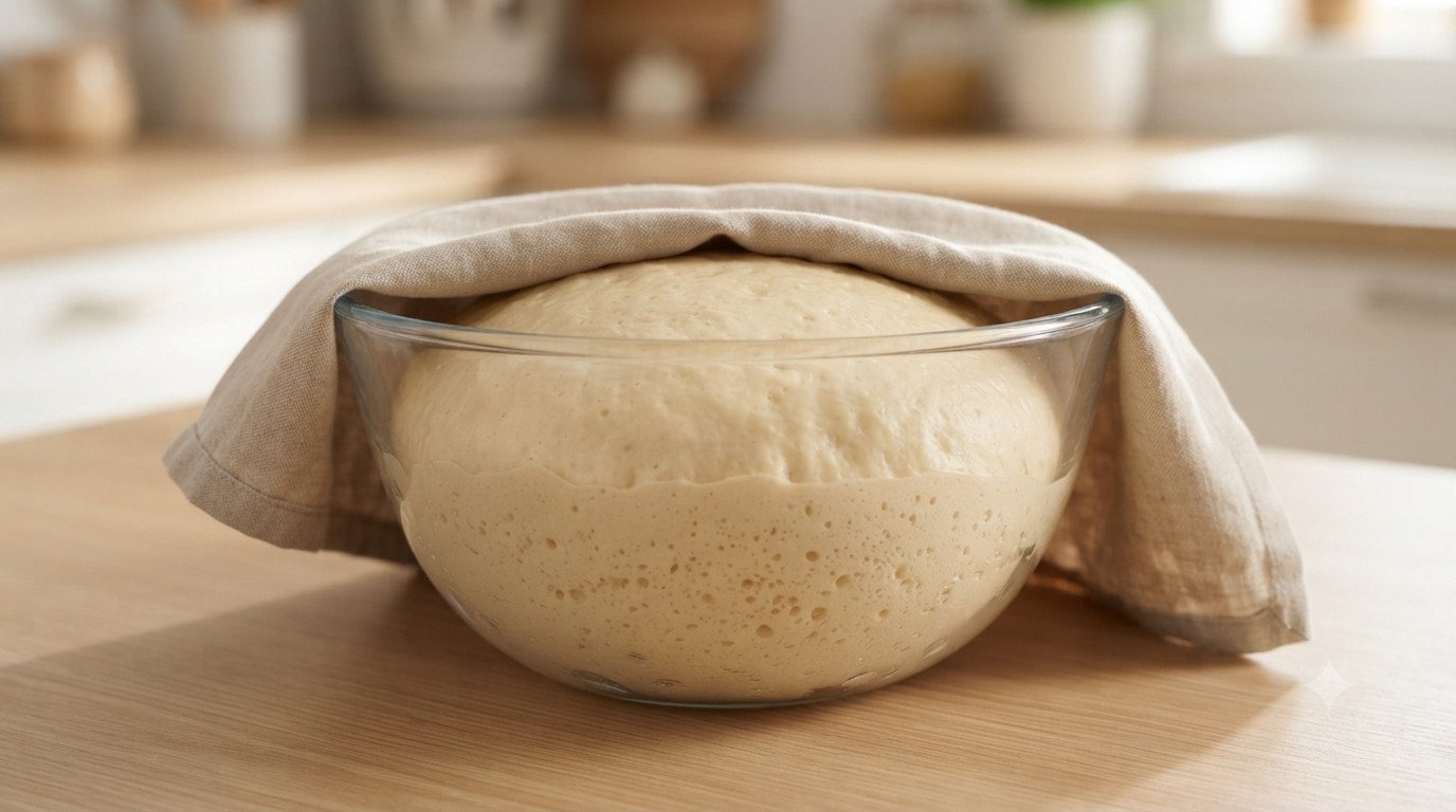 Masa de brioche durante el primer levado