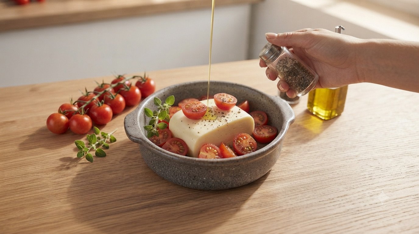 Preparación del provolone antes de cocinarlo en la air fryer