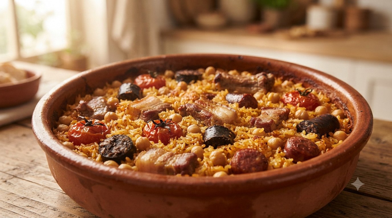 Arroz al horno en freidora de aire