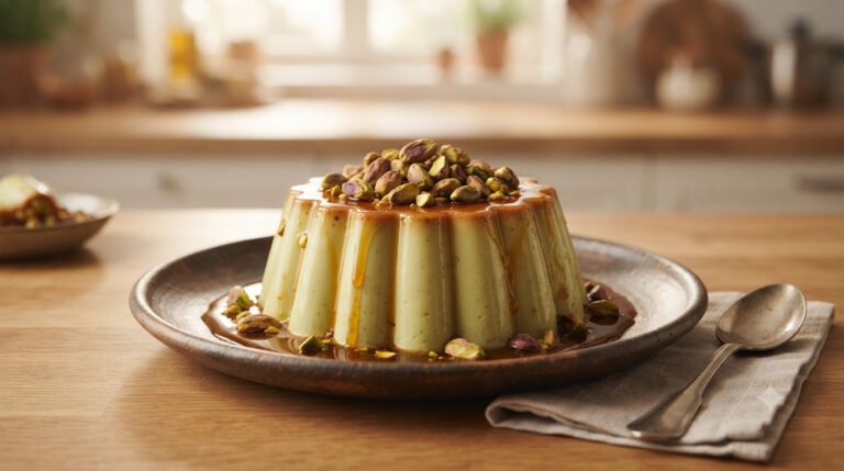 Flan de Pistachos en Freidora de Aire