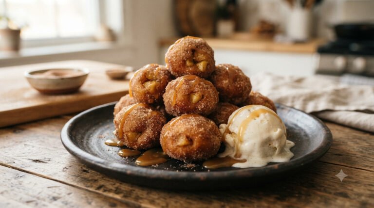 Bombas de Tarta de Manzana en Air Fryer