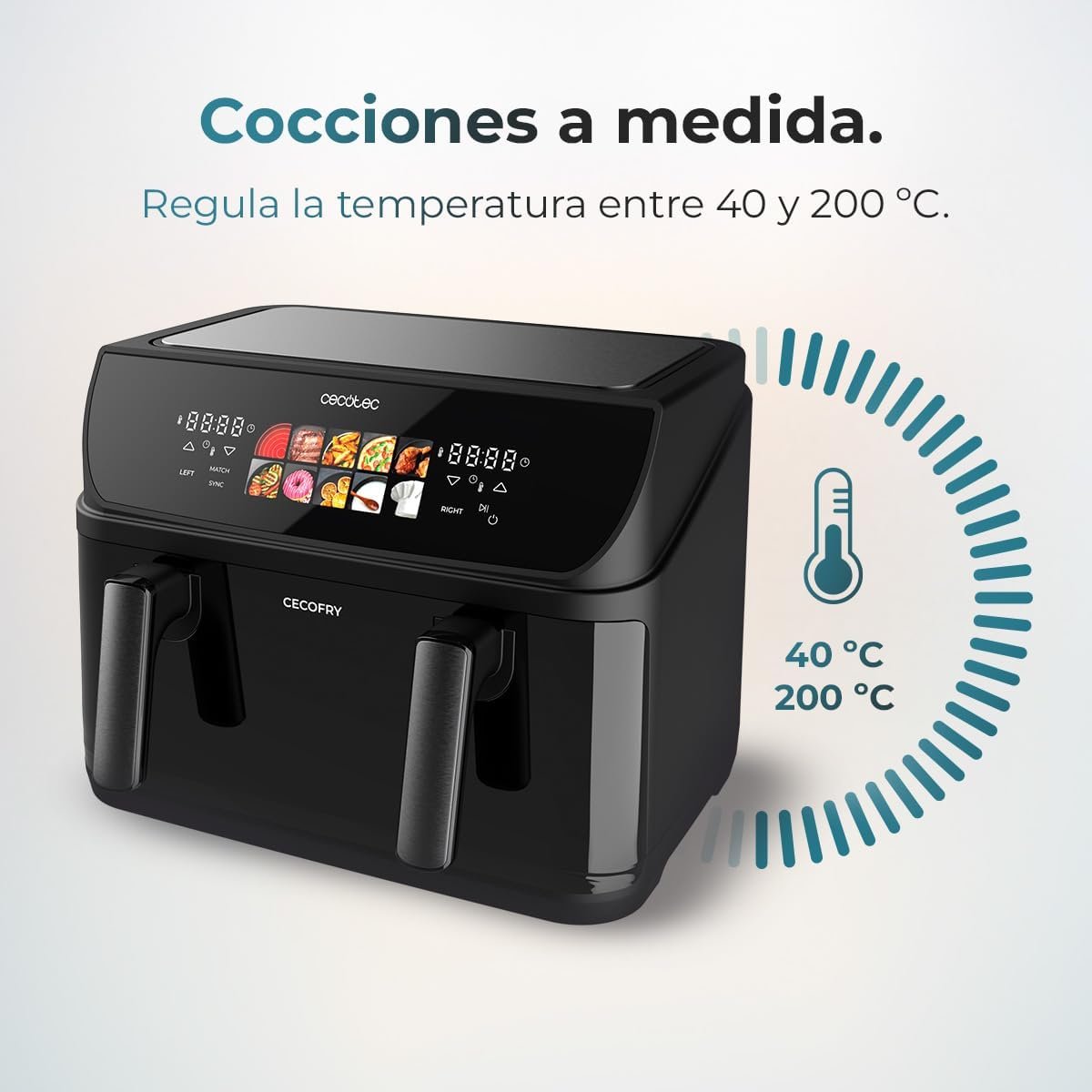 Rejillas y accesorios incluidos con la Cosori Dual Blaze TwinFry