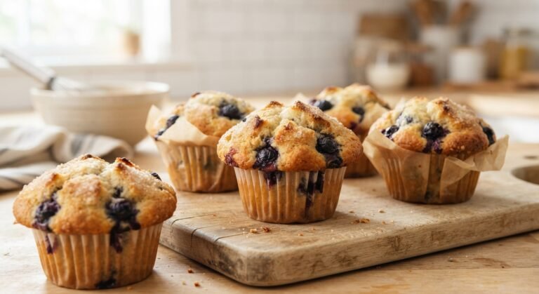 Muffins de Arándanos en Freidora de Aire
