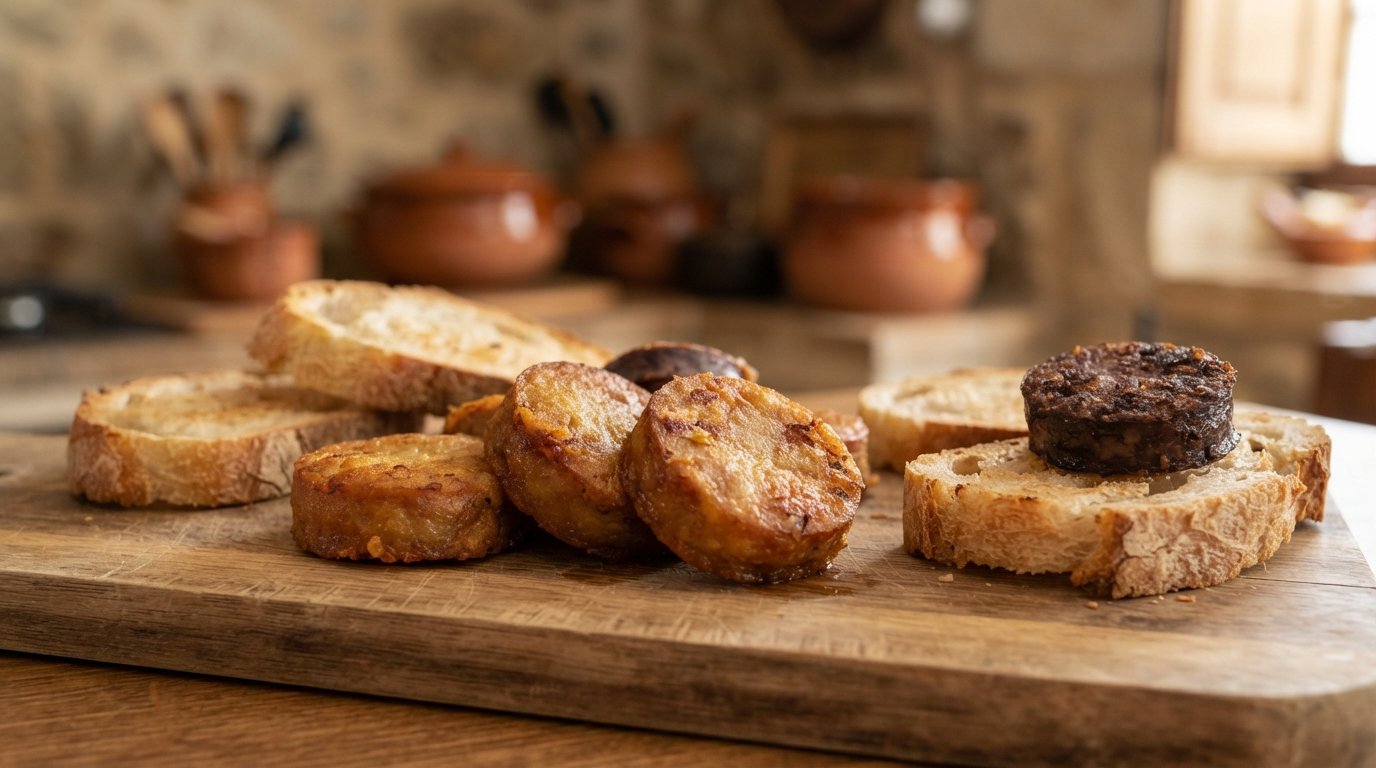 Morcilla de Burgos crujiente en freidora de aire