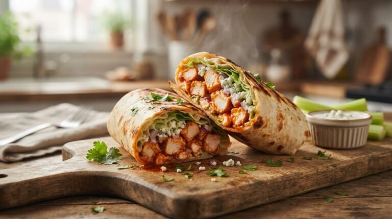 Wraps de Pollo Picante Estilo Búfalo en Air Fryer