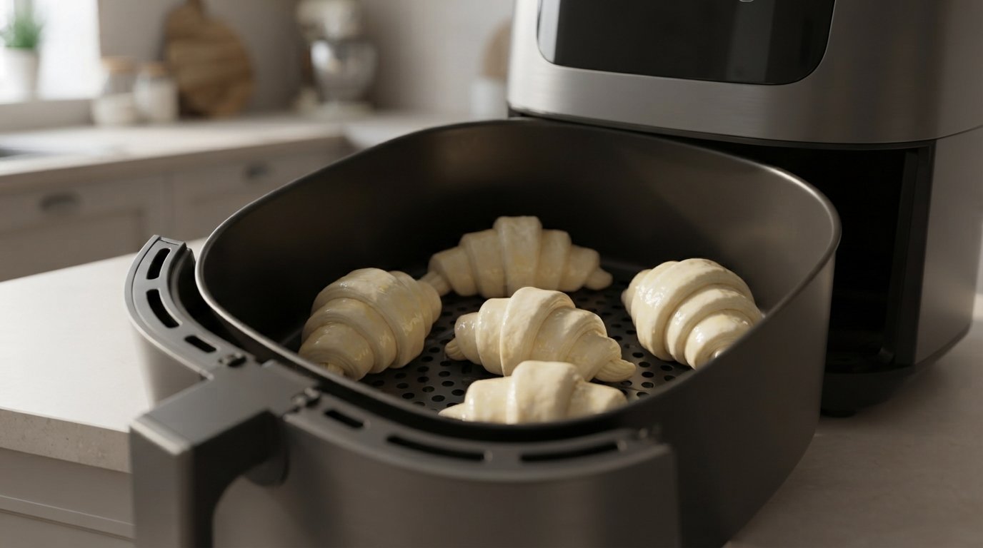 Ingredientes para preparar croissants en freidora de aire