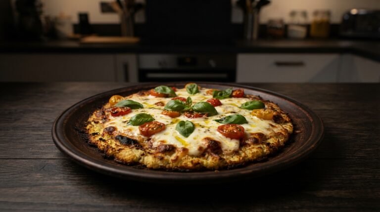 Pizza sin Harina en Freidora de Aire (con Coliflor)