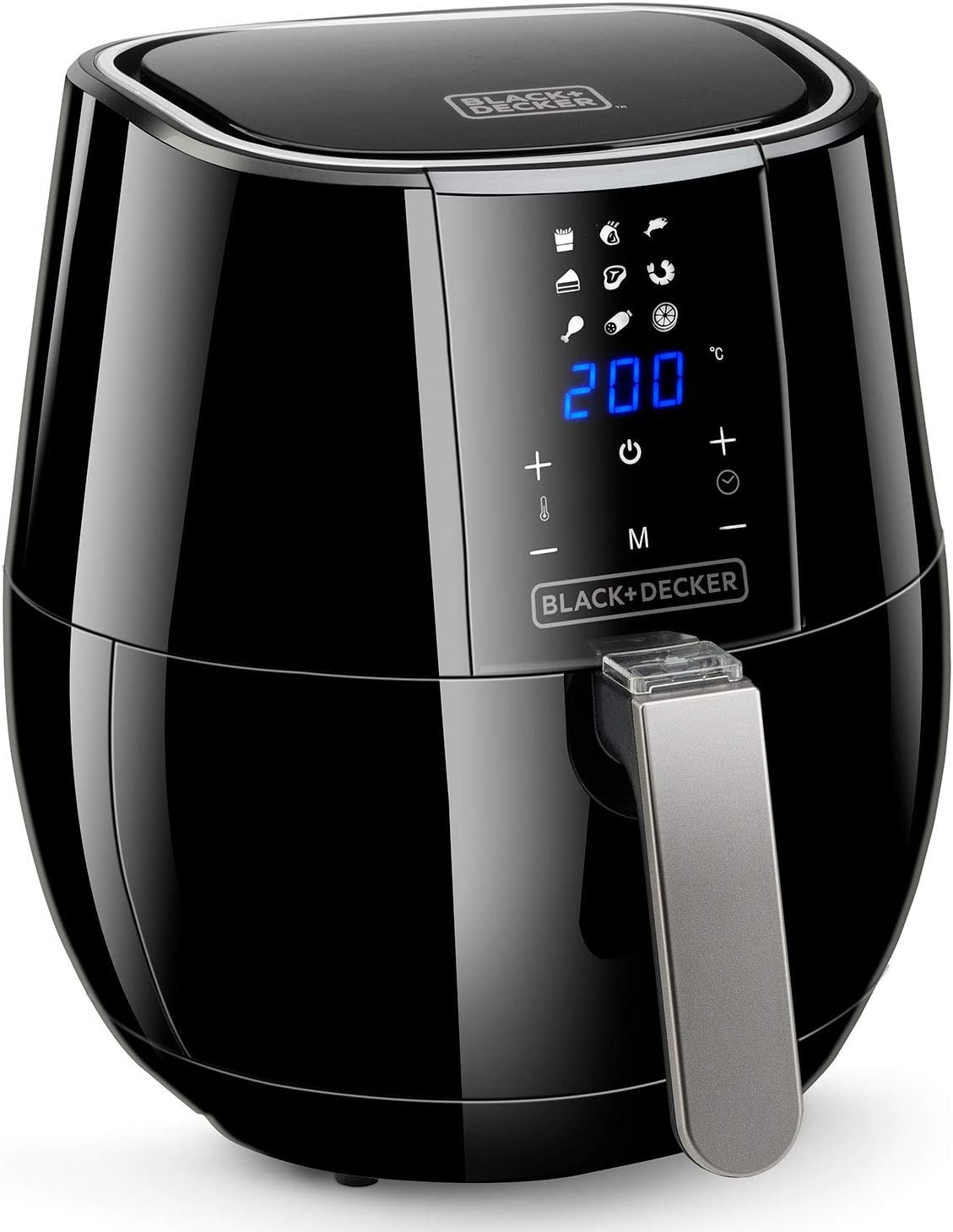 Freidora de aire Black+Decker BXAF3500E de 3,5 L, negra con panel táctil digital, según la ficha de Amazon.es