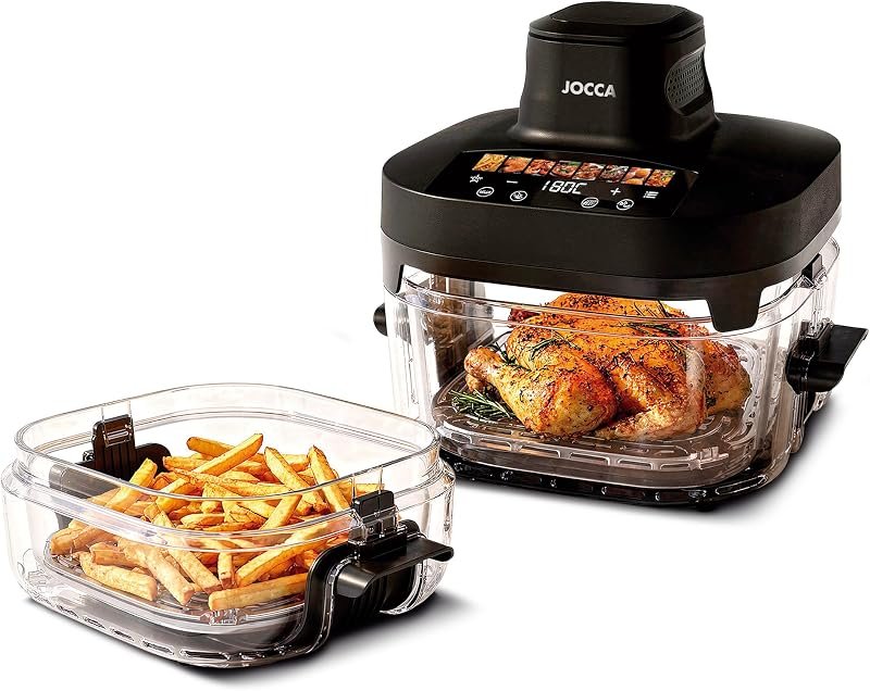 JOCCA freidora de aire de cristal 6 L y 4 L, imagen de la ficha de Amazon.es