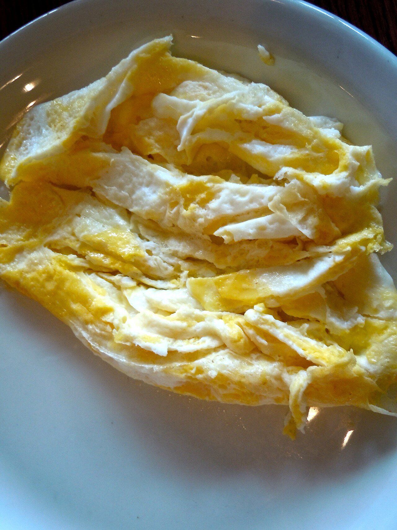 Plato de huevos revueltos