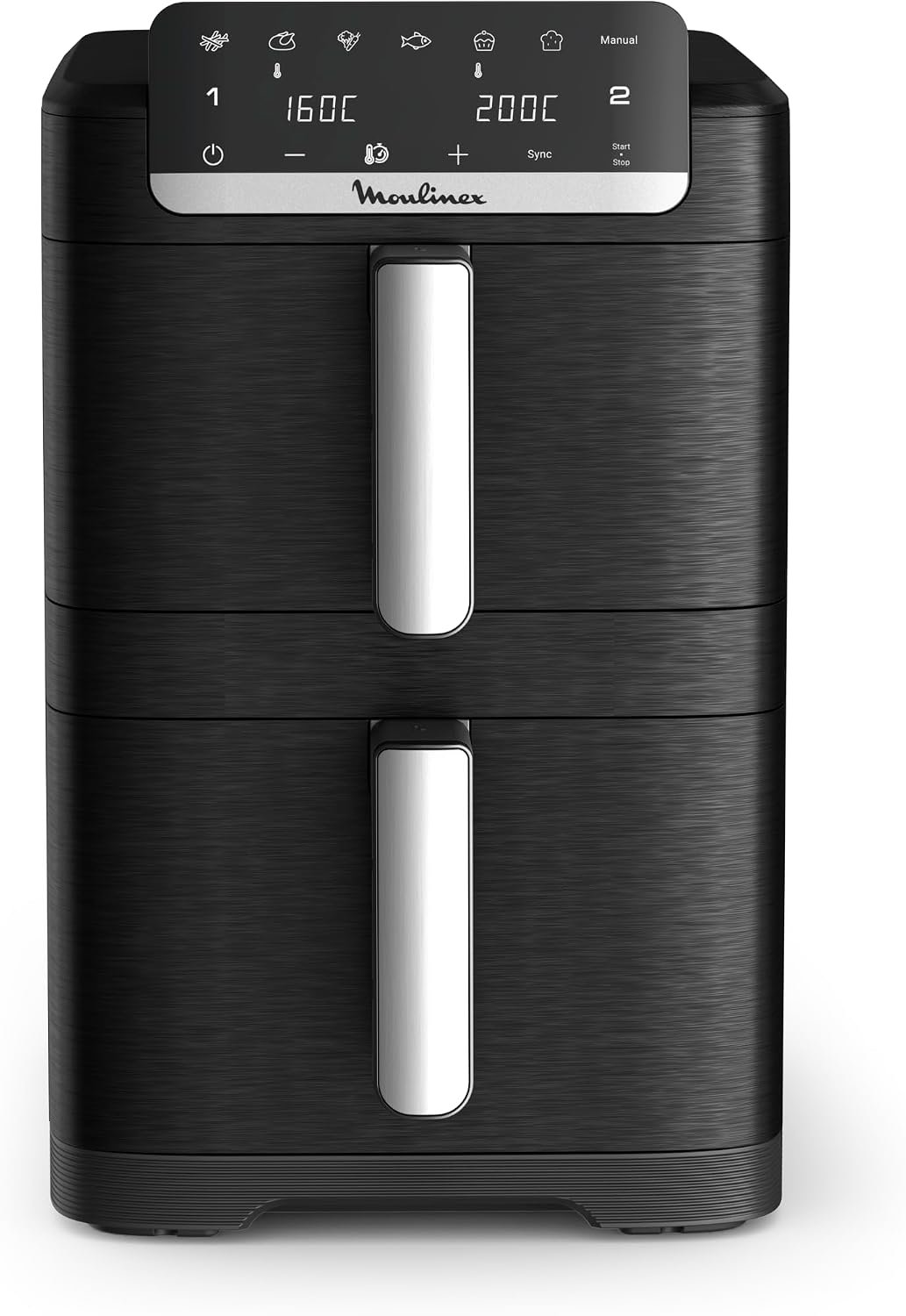 Freidora de aire de doble cajón Moulinex Easy Fry Crispy Stack Dual de 10 L