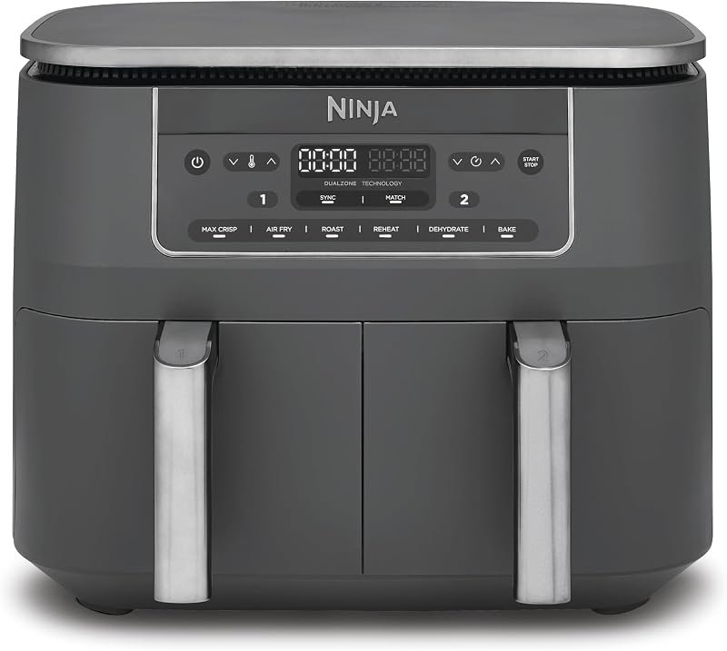 Ninja freidora de aire con compartimento doble de 7,6 L