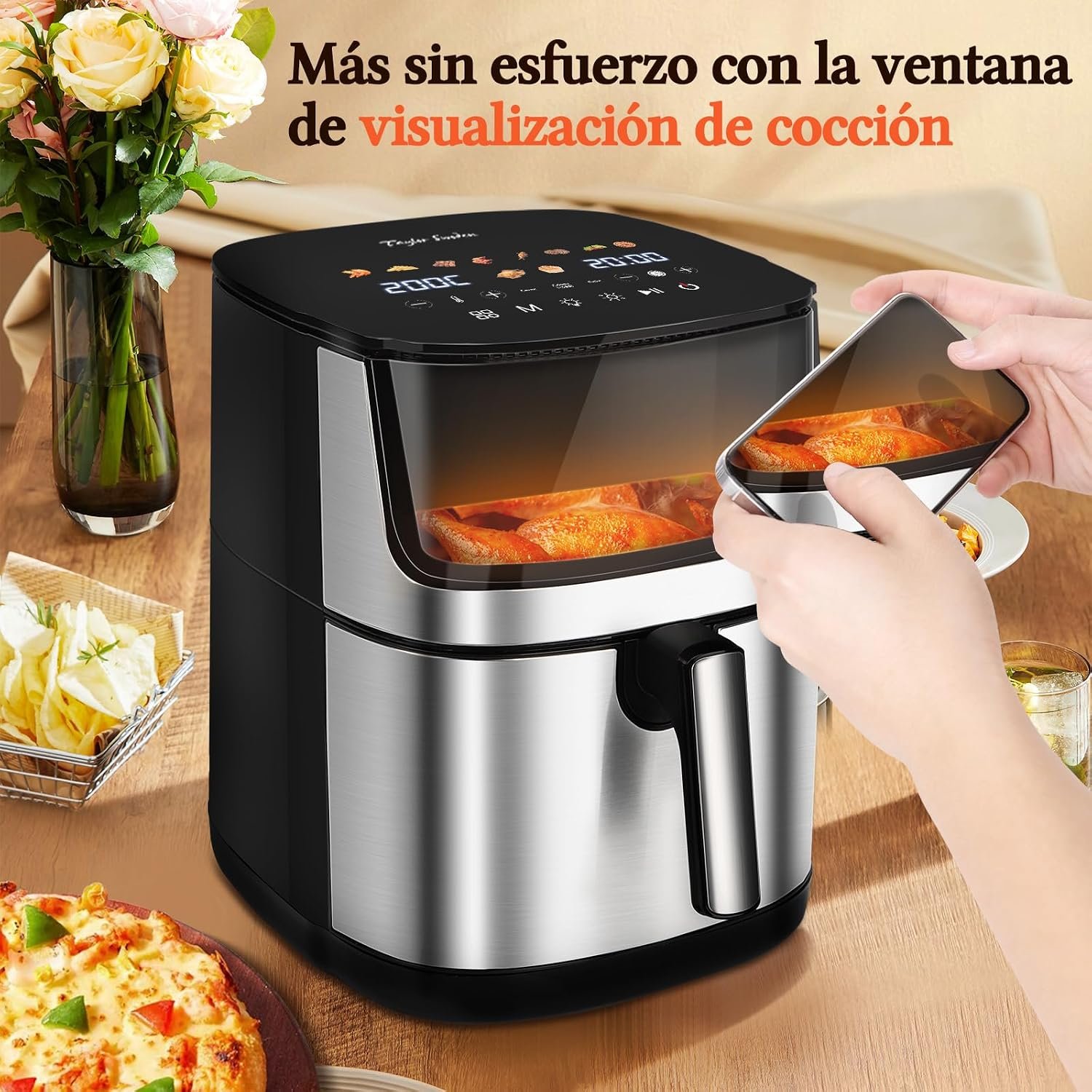 Freidora de aire Taylor Swoden Dual Blaze de 8 L con doble resistencia