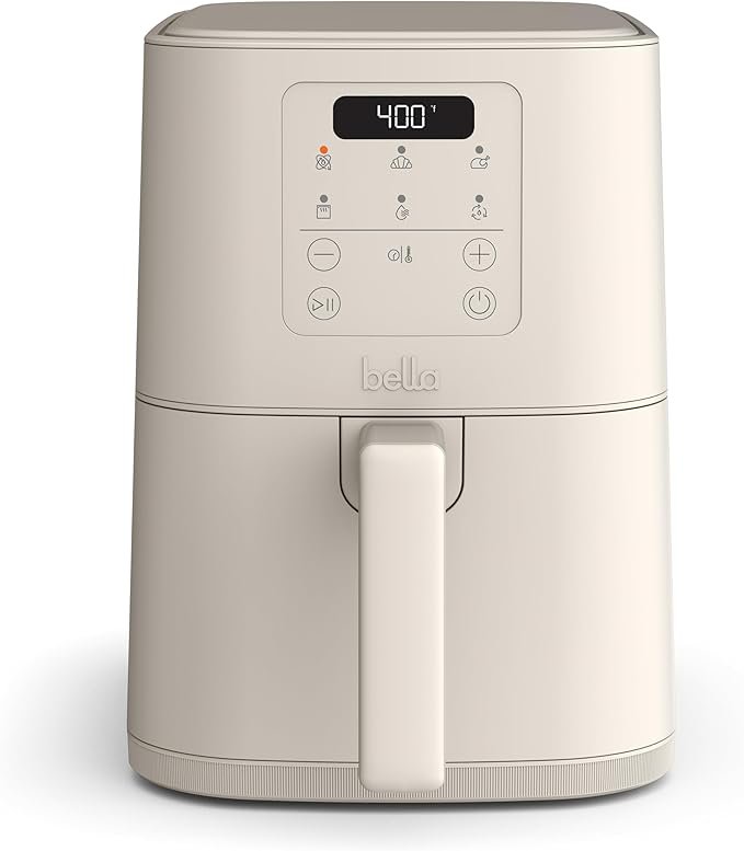 Freidora de aire bella Slim de 3,8 L en color leche de avena