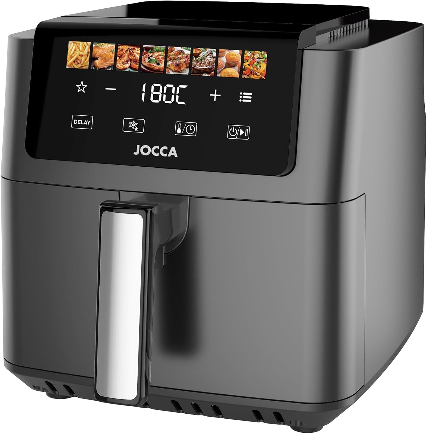 Freidora de aire JOCCA de 6,5 L y 1700 W con pantalla táctil