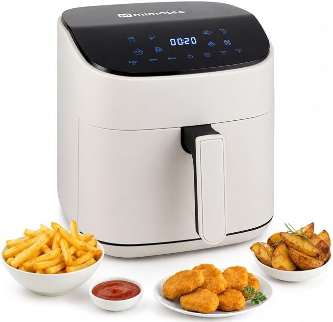 Freidora de aire mimotec Sara Touch de 6,5 L en color blanco