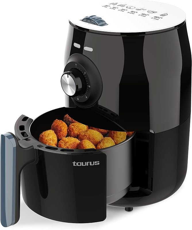 Freidora de aire Taurus Respire Analogic de 1,5 L, según la ficha de Amazon.es