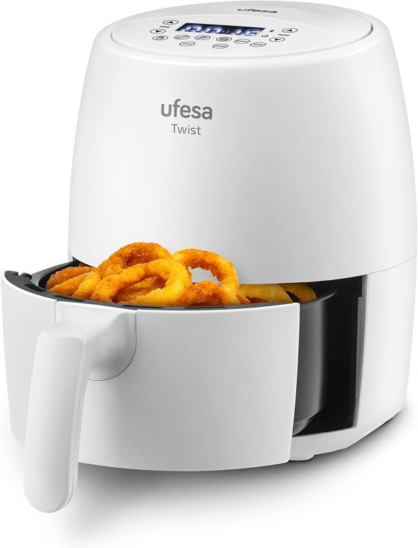 Freidora de aire Ufesa Twist de 2 L, según la ficha de Amazon.es